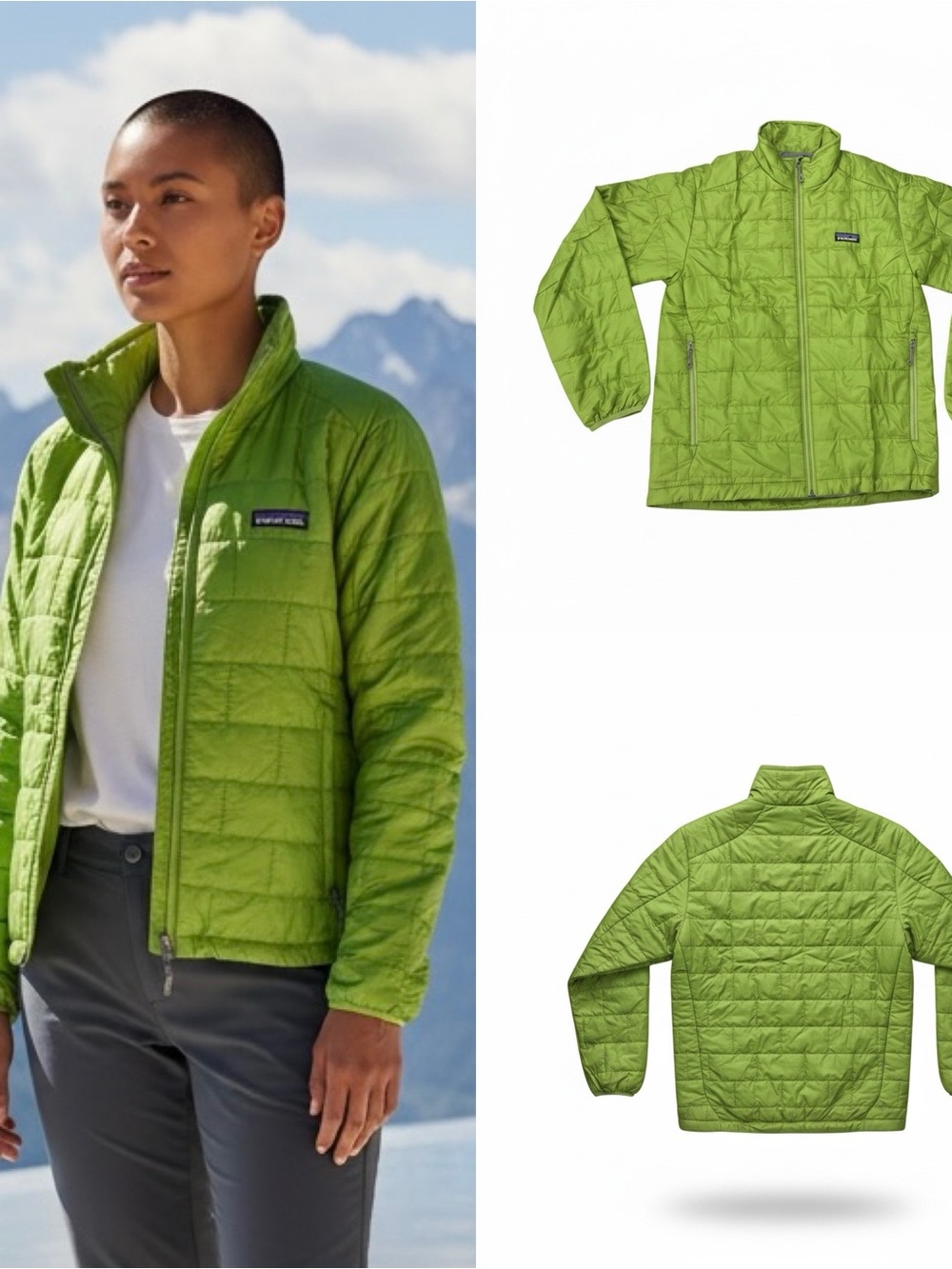 Patagonia Men’s Nano Puff Jacket XS Green Insulated Full Zip NWT